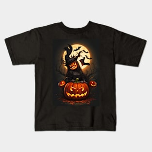 Pumpkins and Bats Kids T-Shirt